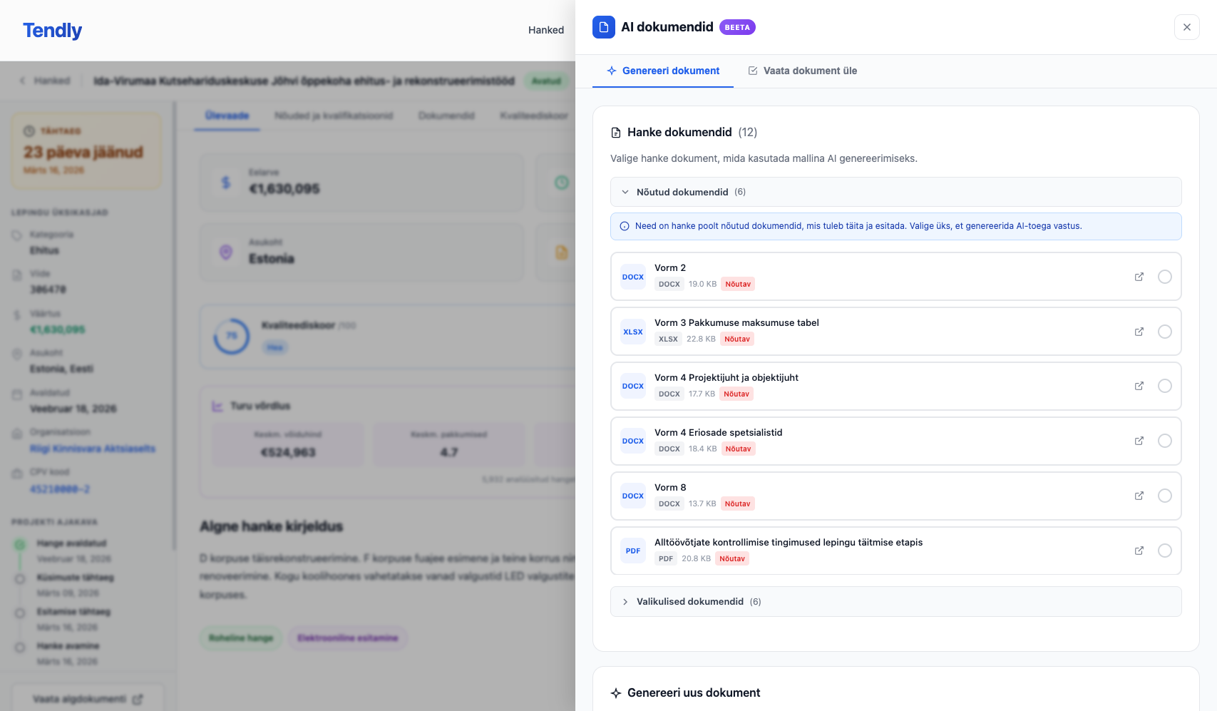 AI dokumendi koostamine