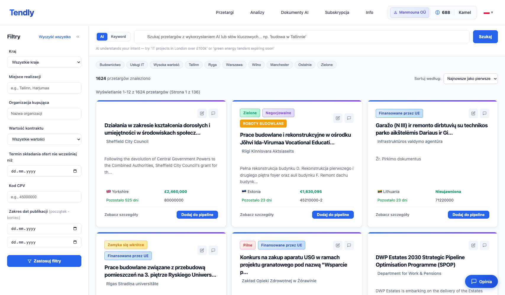 Wyszukiwanie wspierane przez AI