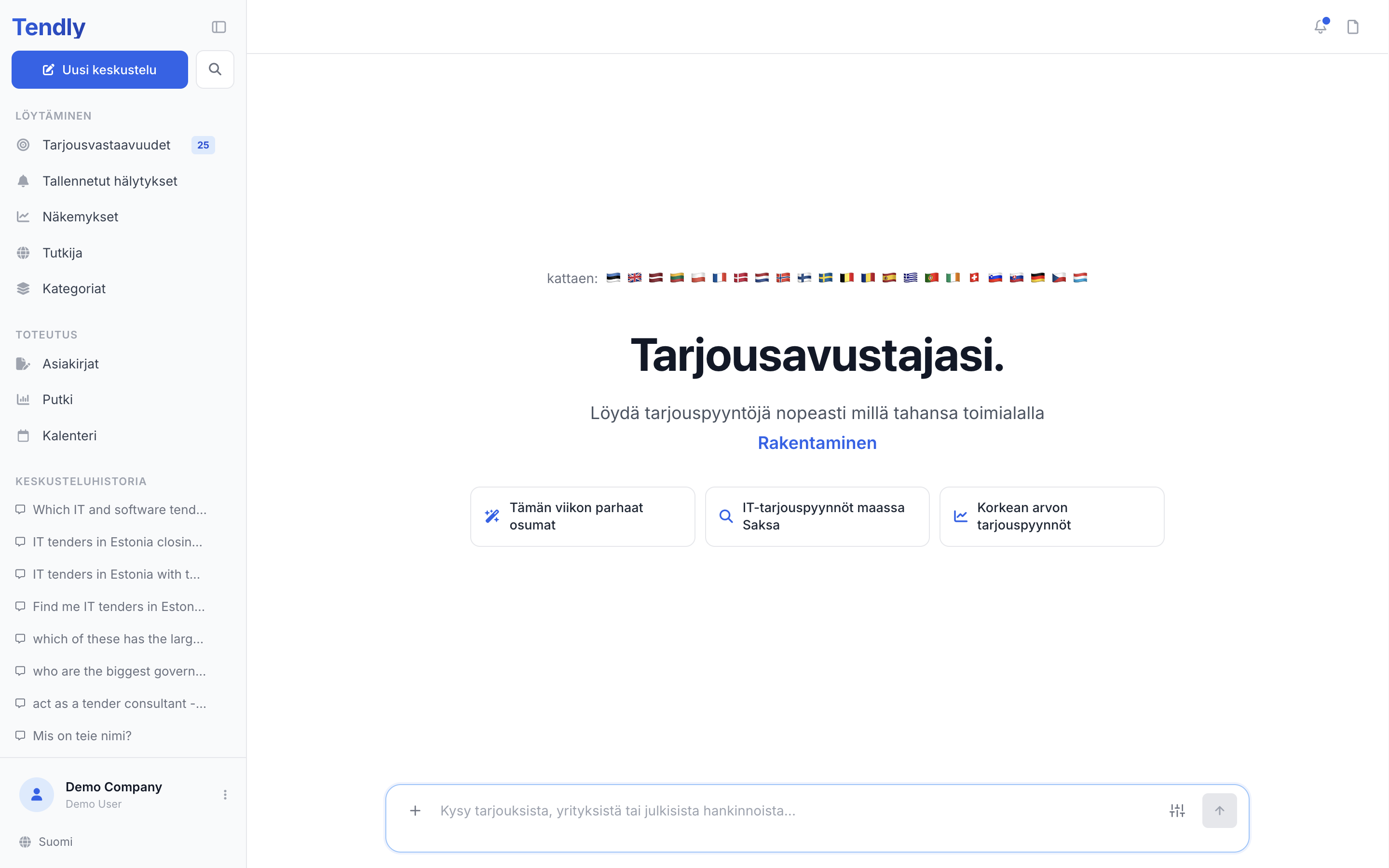 Tervetuloa Tendlyyn — chat home