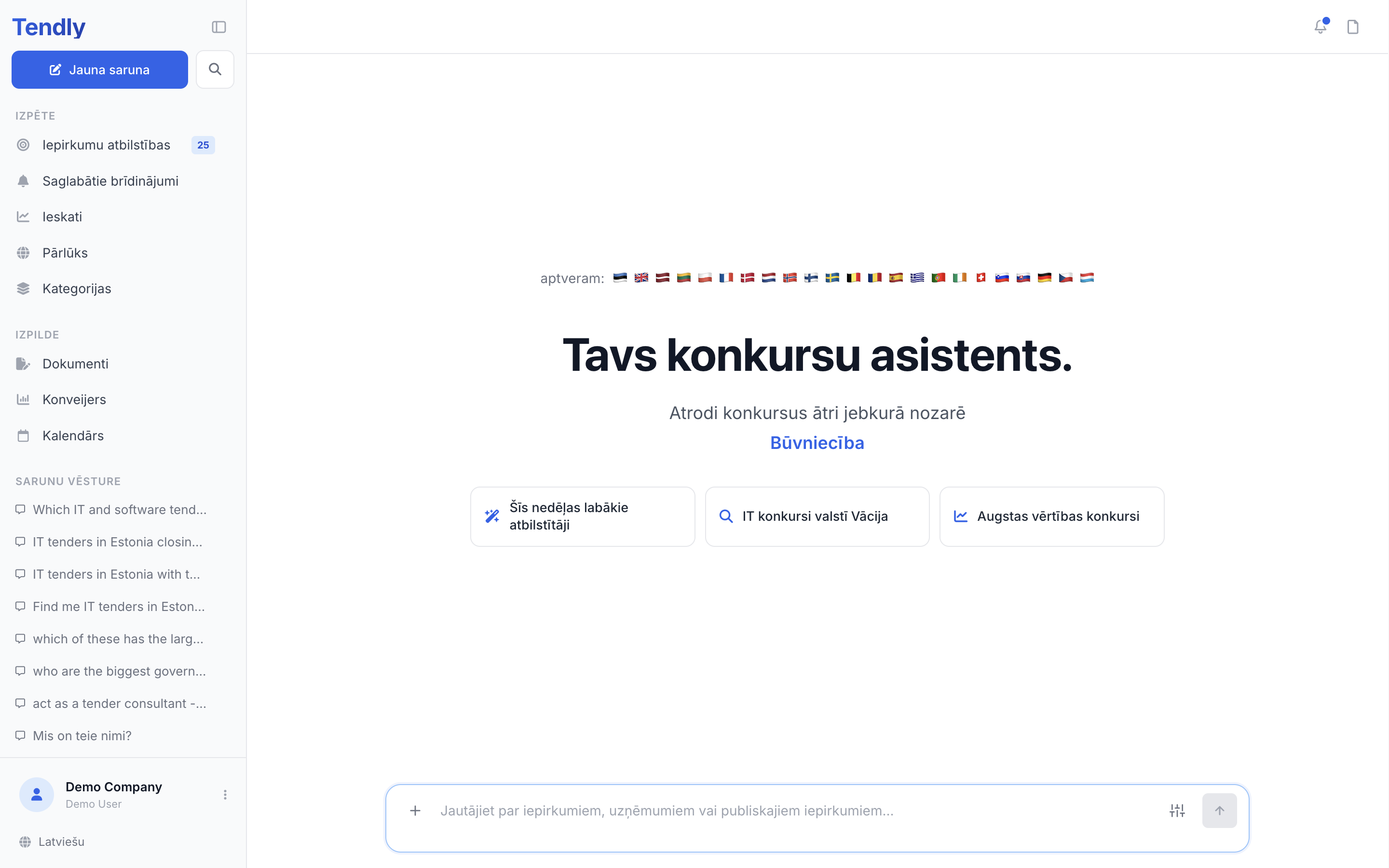 Sveicināti Tendly — chat home