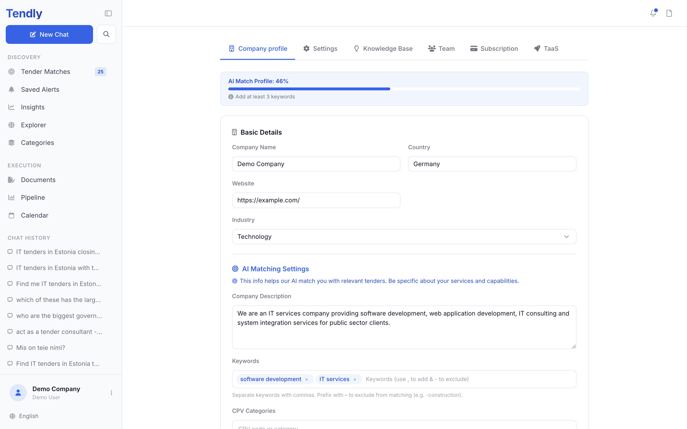 Your company profile — company profile