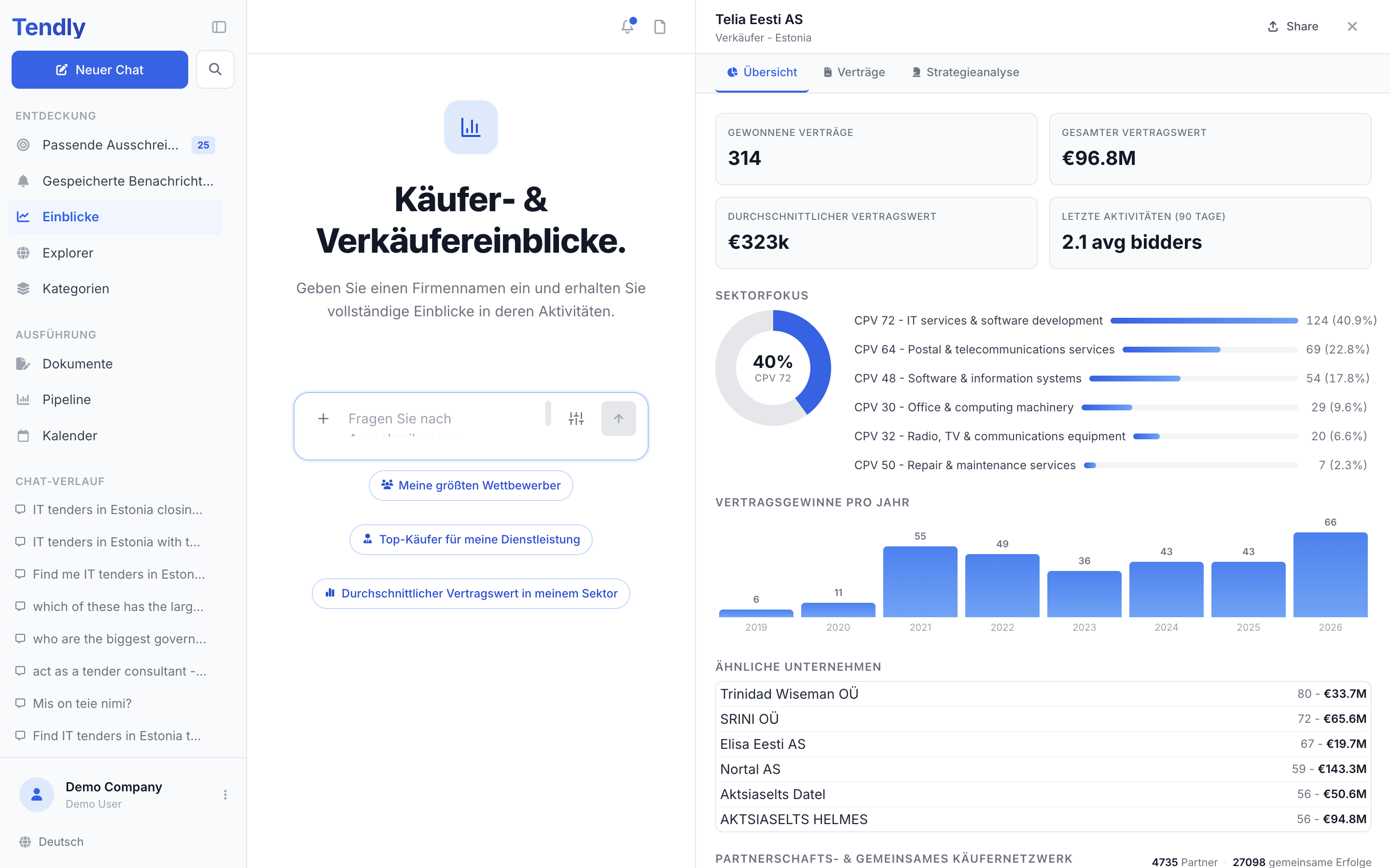 Ein Unternehmen recherchieren — insights seller
