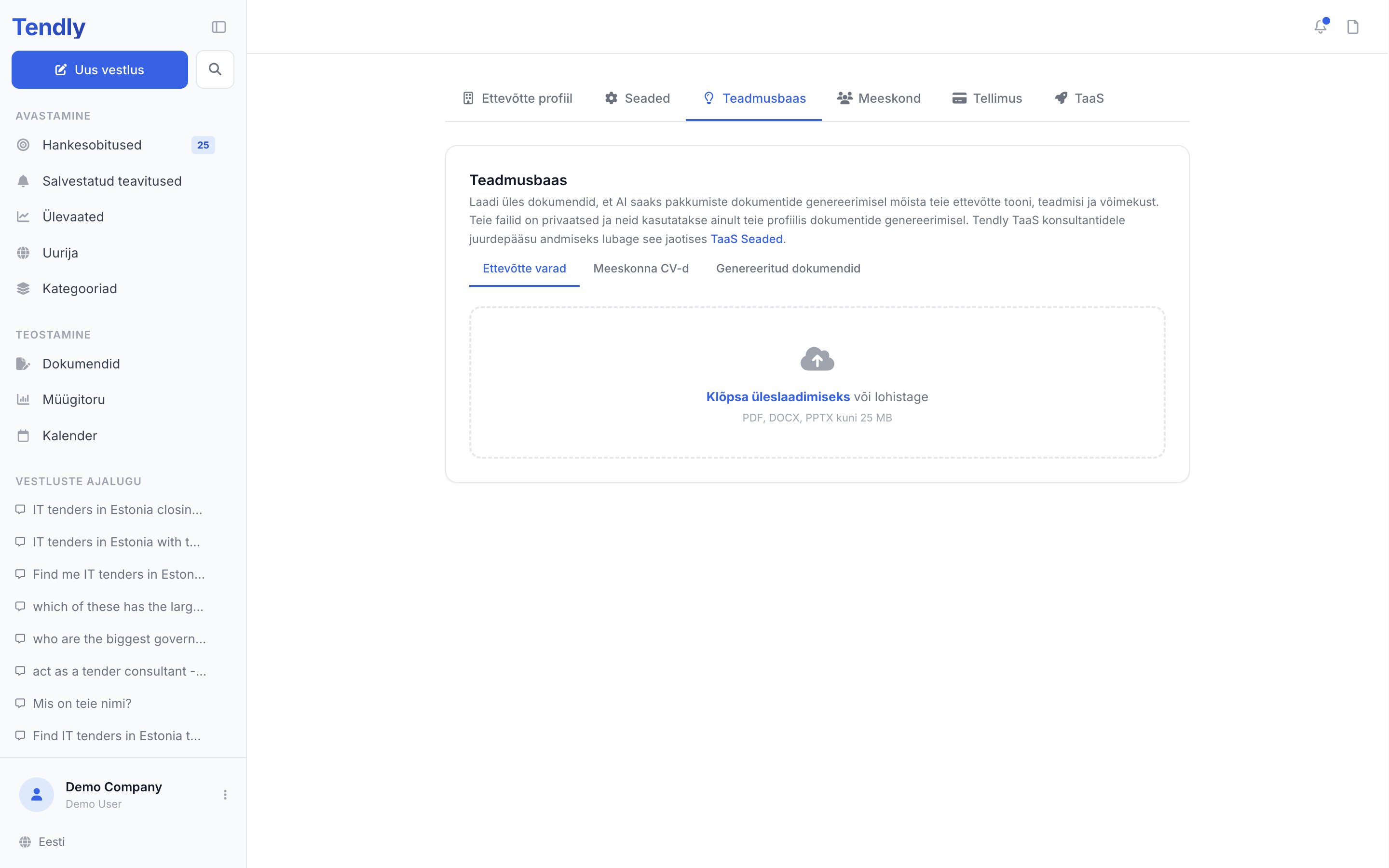 Teie teadmusbaas — knowledge base