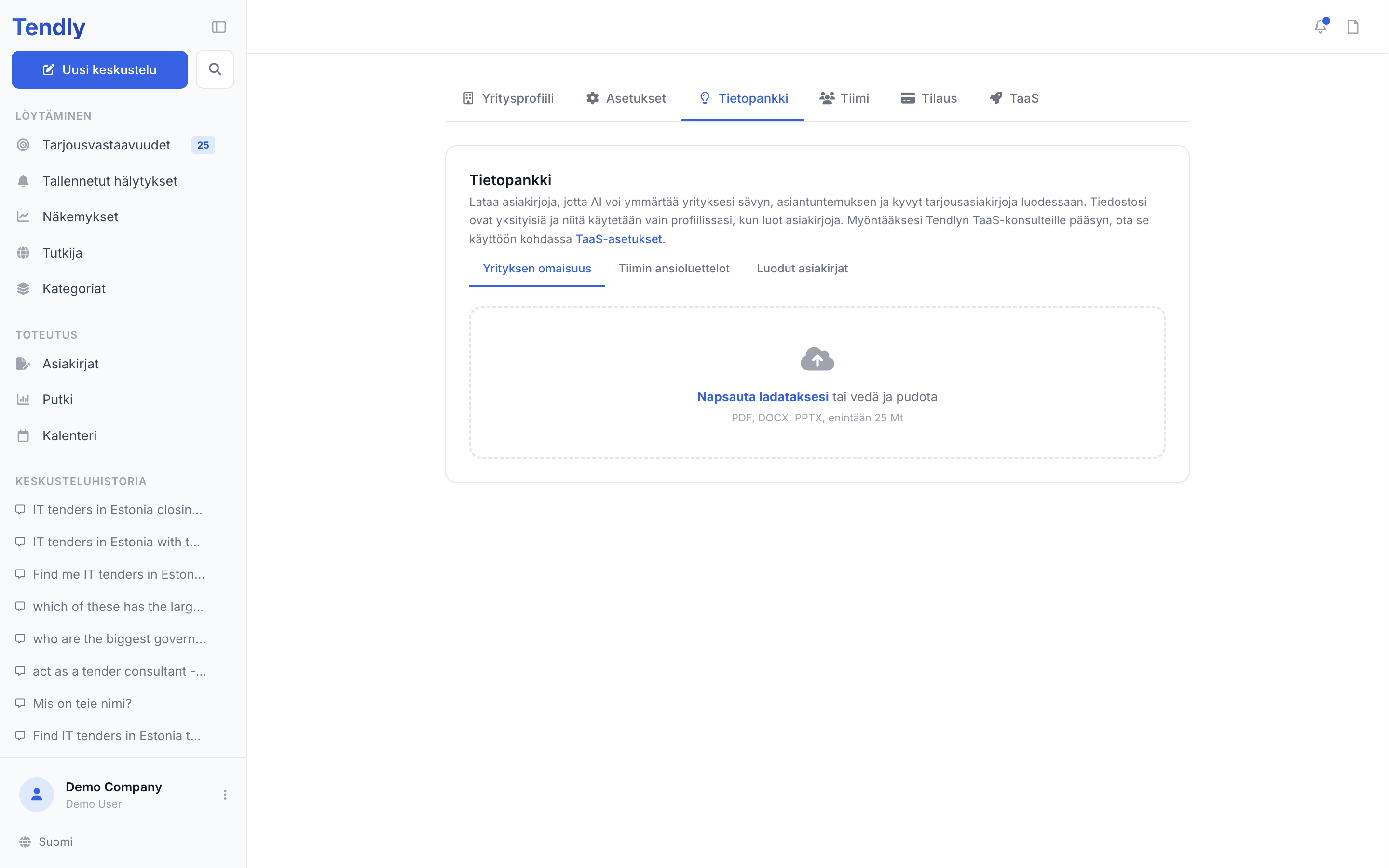 Tietopankkisi — knowledge base