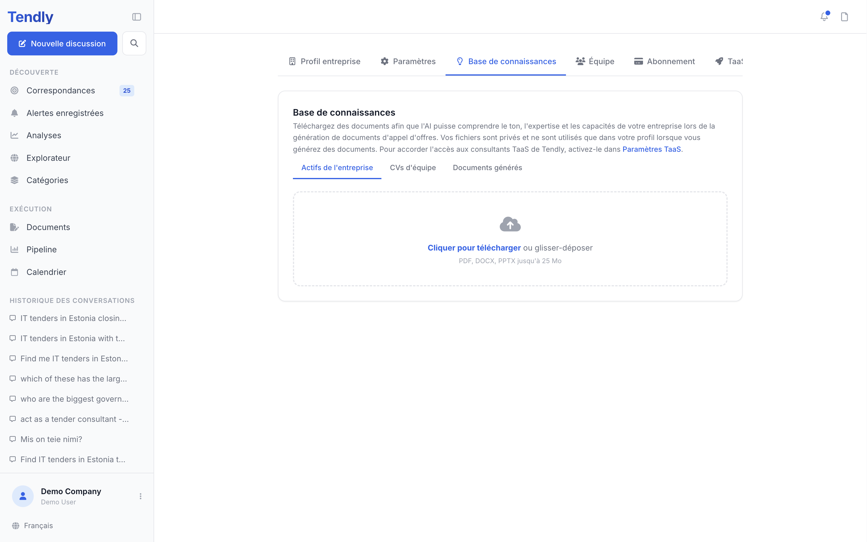 Votre base de connaissances — knowledge base