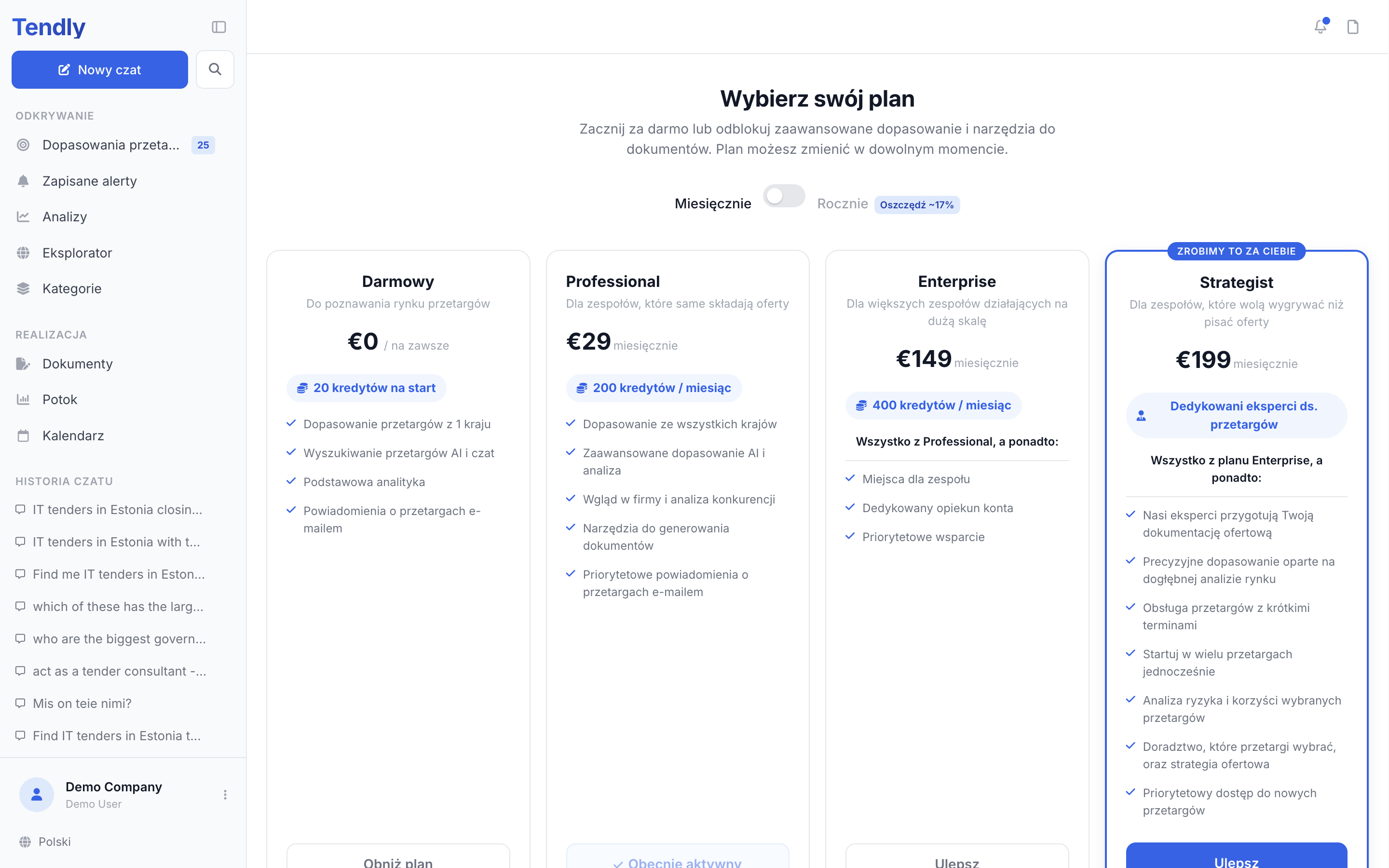 Plany i kredyty — plans