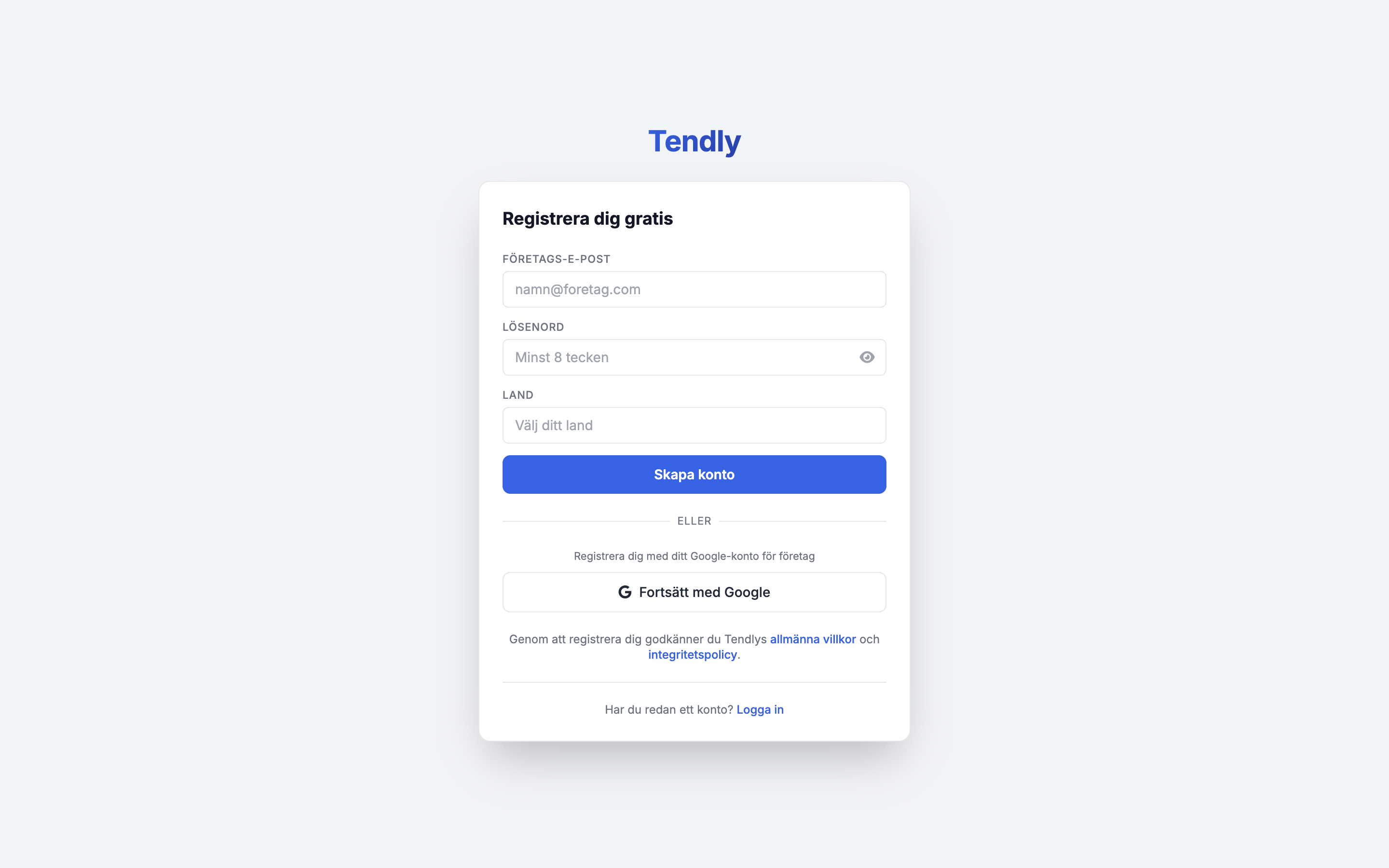 Skapa ditt konto — signup