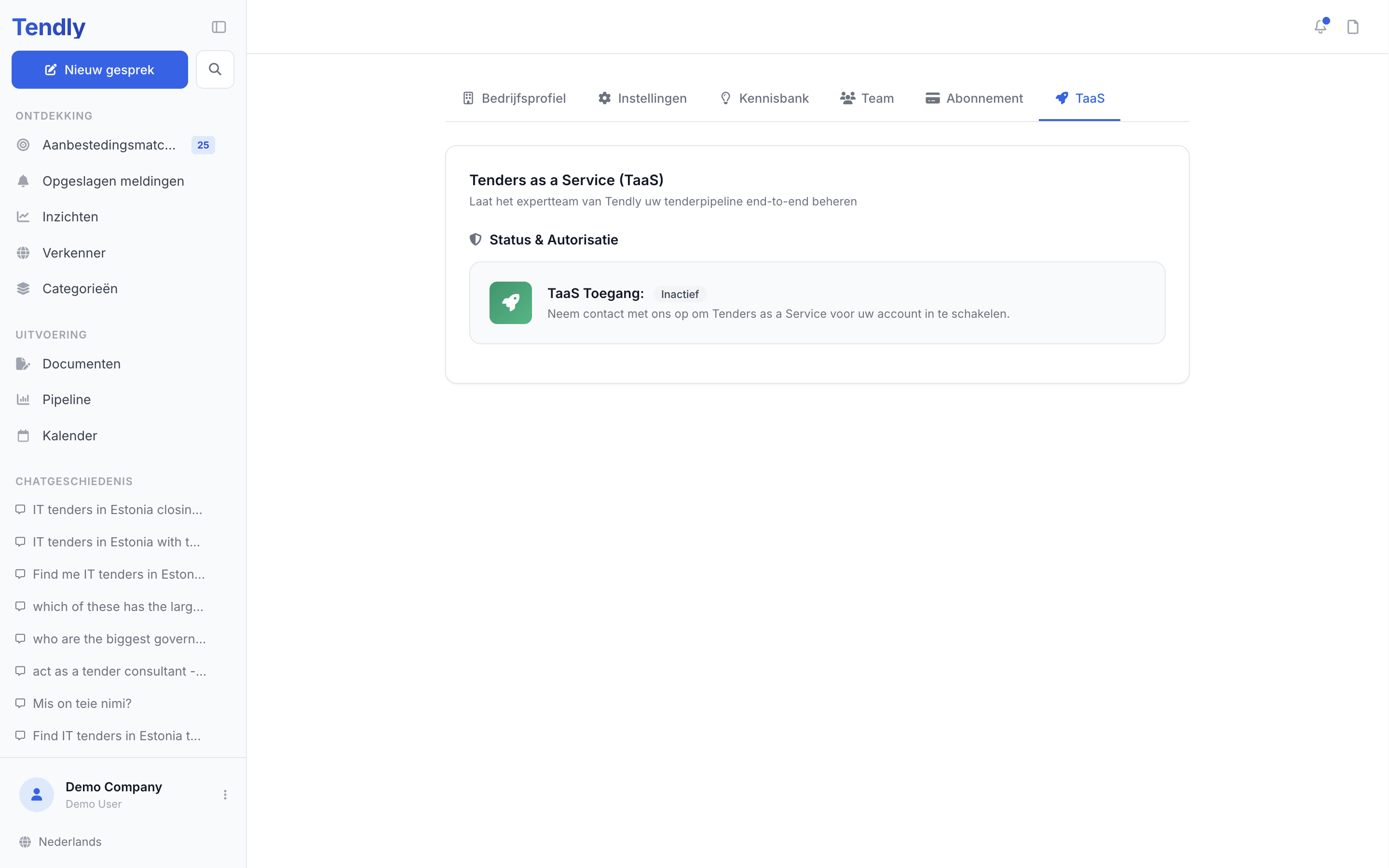 Hulp van een expert — taas settings