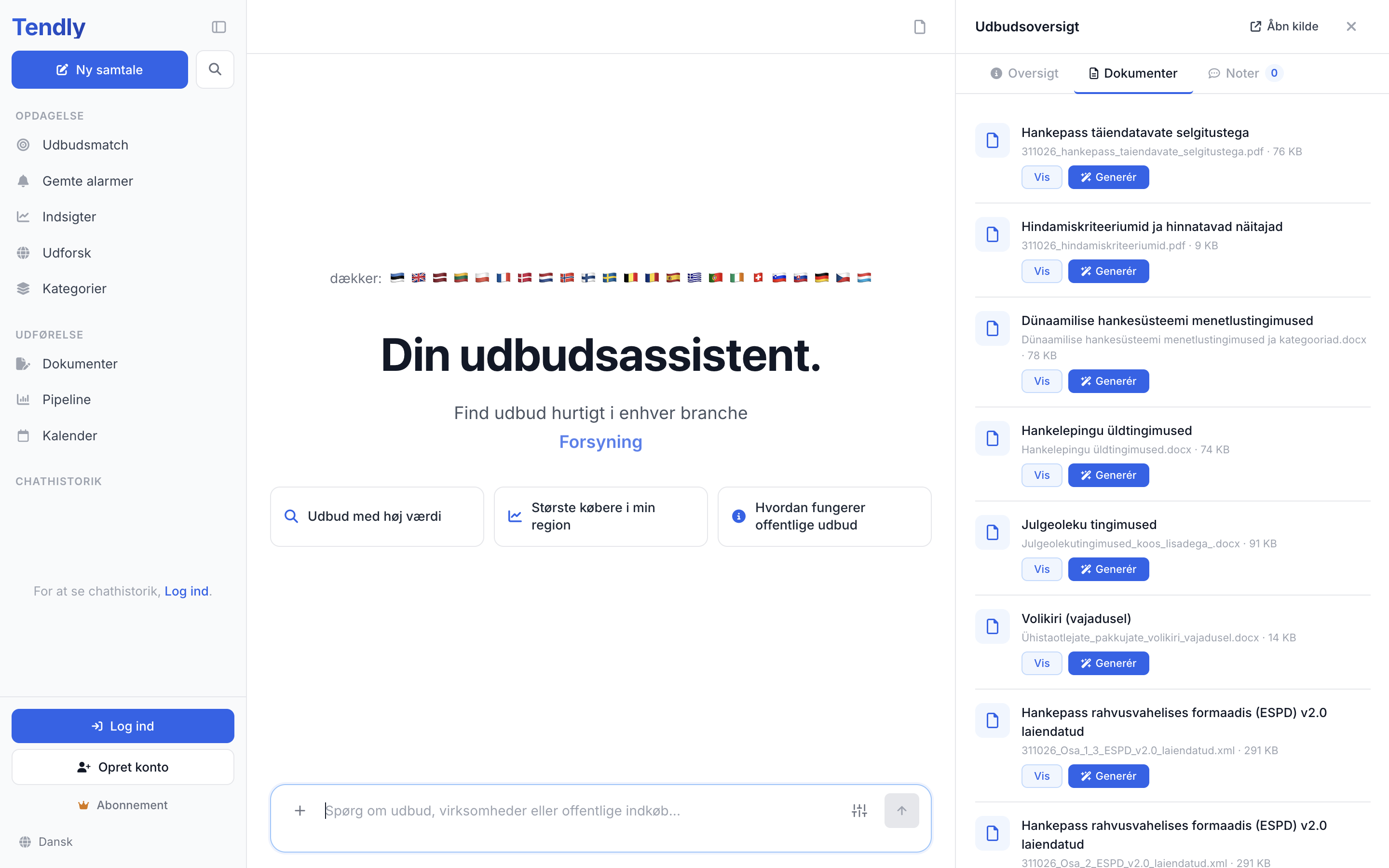Sådan læser du et udbud — tender documents