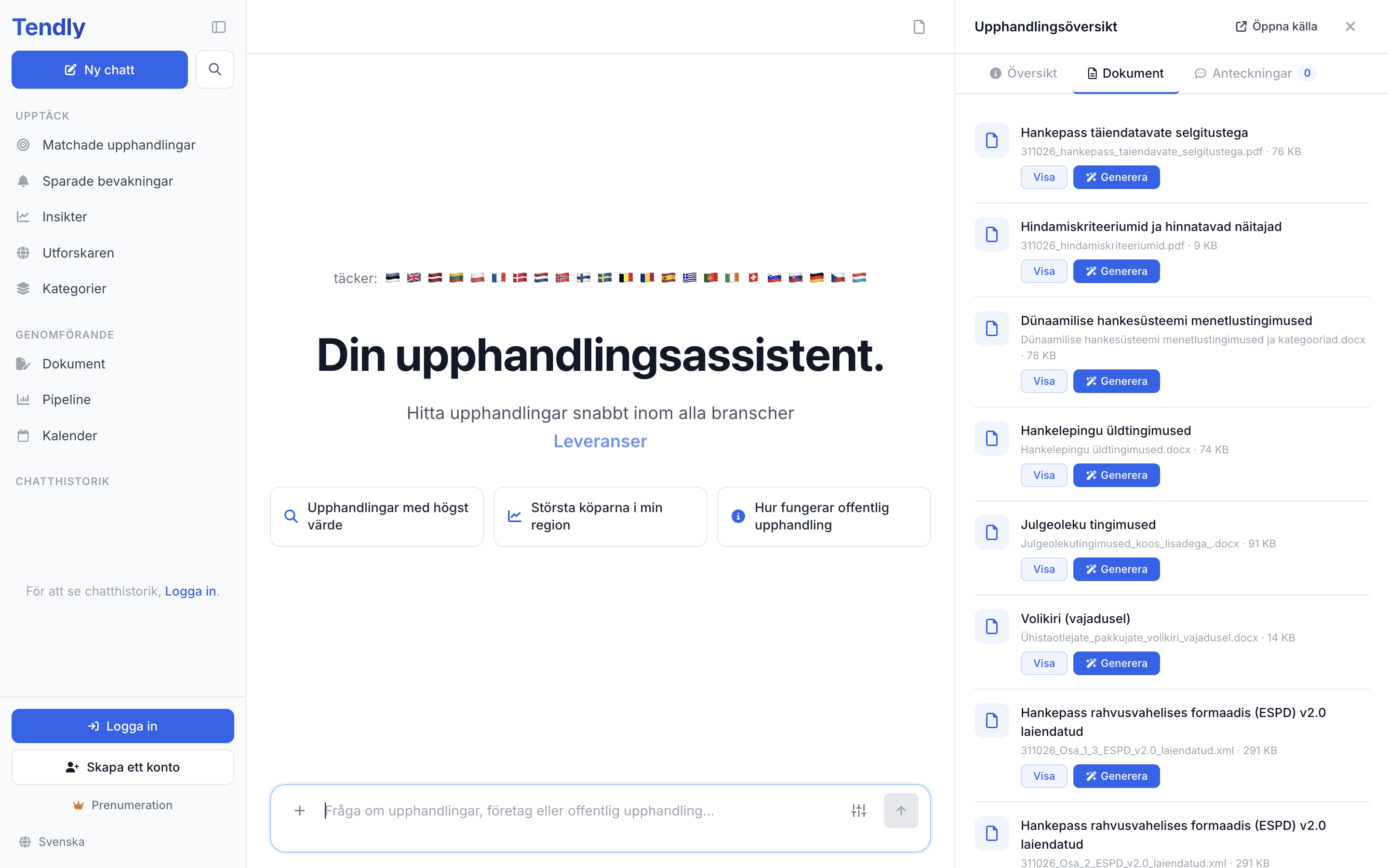 Att läsa en upphandling — tender documents